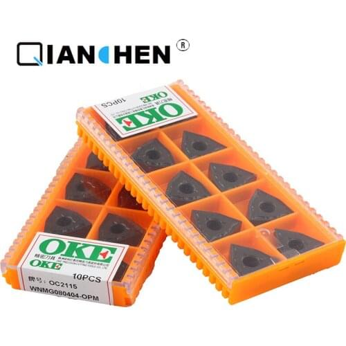 OKE 10pcs/lot High Precision High Performance High Strength CNC WNMG080404-OPM OC2115 Industry Carbide Inserts Hard Alloy