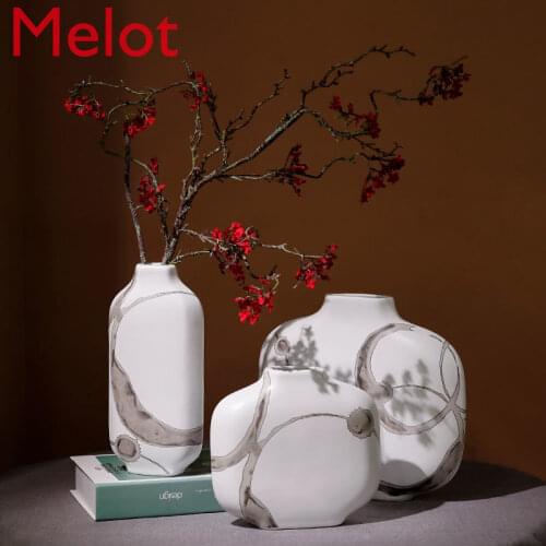 Simple new Chinese living room entrance and wine cabinet decoration