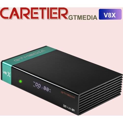 [Genuine] GTMedia V8X Full HD 1080P DVB-S/S2/S2X Receiver Support PowerVu,Bisskey H.265 Built-in Wifi, V8 Nova Upgrade