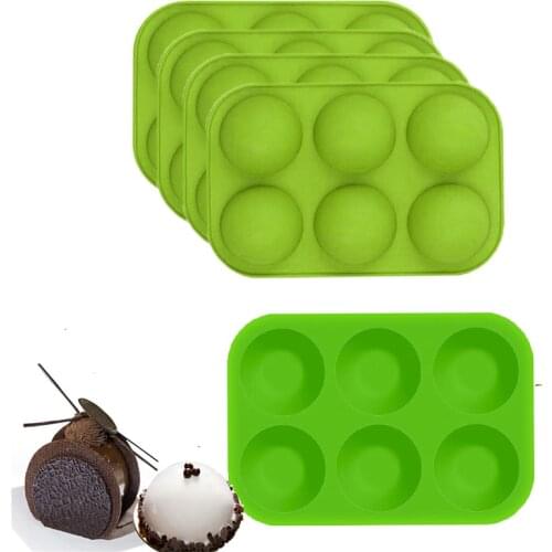 6 DIY Cavity Half Sphere Circle silicone Chocolate mold silicone sphere cake Mold Cocoa bomb Decorative Cake Mould Tool Kitchen