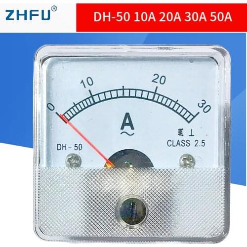 DC 0-100uA 100uA Analog Ammeter Panel AMP Current Meter Amperimetro Amperemeter Gauge YS/DH-50 Discount