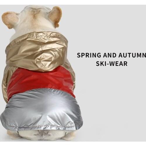 Pet Dog Reflective Raincoat Ski-wear Clothes For Small Dogs Pug Waterproof Coat Outdoor Jacket French Bulldog Costumes IBC08
