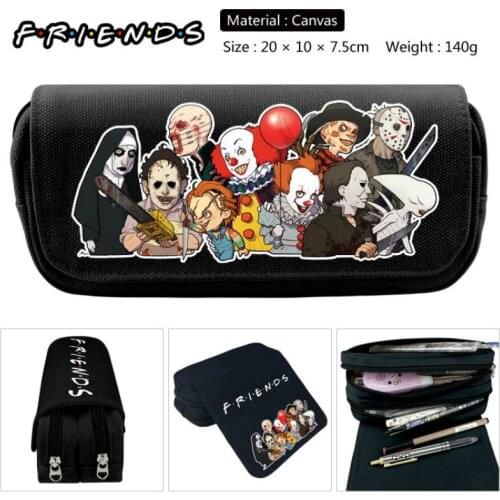 TV Friends Cosplay Student School Stationery Bag Canvas Pen Pencil Case Cosmetic Makeup Bag Gift