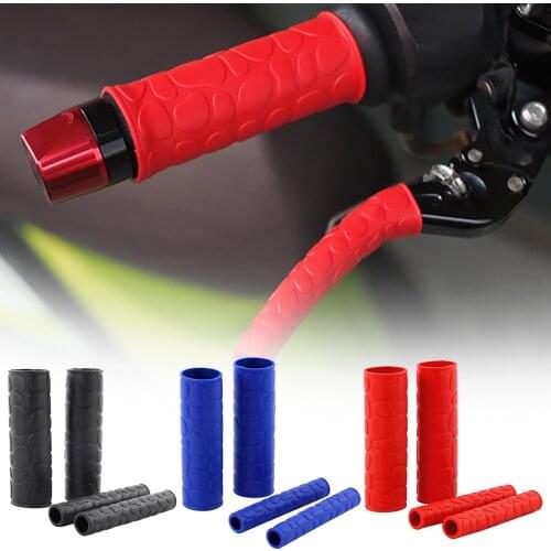 2 Pairs Universal Motorcycle Handlebar Grip Brake Clutches Lever Cover Protector Soft Rubber Bar Brake Handle Silicone Sleeve