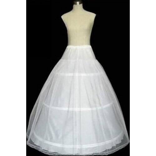 P1 Puffy Wedding Bridal Petticoat with Three hoop Petticoat One Regular Size