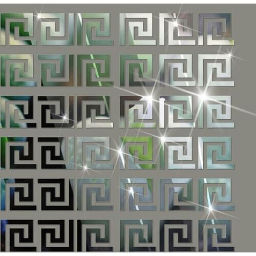 10Pcs DIY Waist Line 3D Mirror Sticker Modern Acrylic Wall Decor Room Decoration Wall Stickers For Bedroom Living Room 10*10 CM