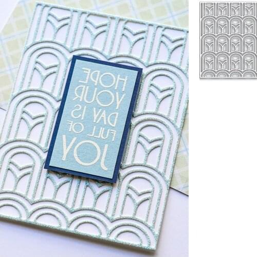 Hot Sale ARCHED DECO PLATE etal Cutting Die Scrapbook Embossed Paper Card Album Craft Template Cut Stencils 2021New Arrive