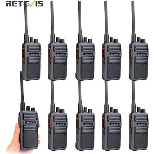 10 pcs RETEVIS Walkie Talkie PMR 446 RB17 Two-way Radio ht Communicator PTT Portable Radio Walkie-Talkies for Hunting Hotel Cafe