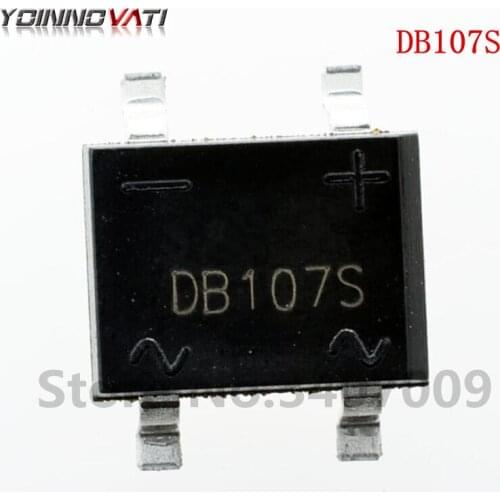 100PCS/LOT SMD DB107 DB107S 1A 1000V SOP4 Single Phases Diode Rectifier Bridge