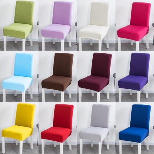 2/4/6pcs Solid Color Chair Cover Spandex Stretch Elastic Slipcovers Chair Covers For Kitchen Dining Room Wedding Banquet Hotel