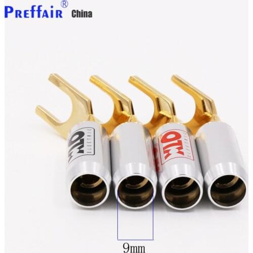 Free shipping 4pcs Hifi Y spade Connector 9mm XLO Electric XLO HT PRO Connector