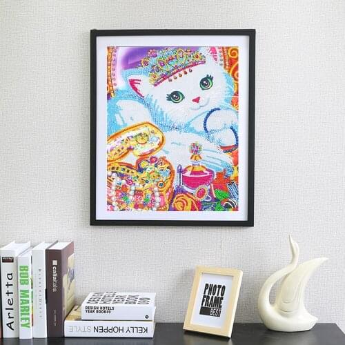 5D Animals Cross Stitch Diamond Embroidery Drill DIY Diamond Painting Special Shape Diamond Cartoon Cat Dog Character For Gifs
