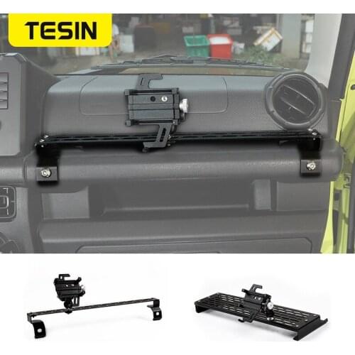 TESIN Stowing Tidying Car Copilot Handle Extension Mobile Phone Holder for Suzuki Jimny 2019 2020 2021 Car Interior Accessories