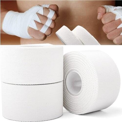 White Cotton Sports Athletic Tape NO Sticky Residue & Easy To Tear for Sports Injury,Strain,Knee & Wrist,Ankle Sprains