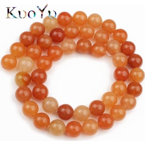 Natural Stone Red Aventurine Jades Beads Round Loose Spacer Beads For Jewelry Making 15inch 4/6/8/10mm Diy Bracelet Necklace