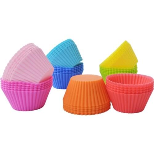 Color Silicone Cake Mold Kitchen Muffin Cupcake Baking Molds Round Shaped Mold Cooking Bakeware Maker DIY Cake Decorating Tools