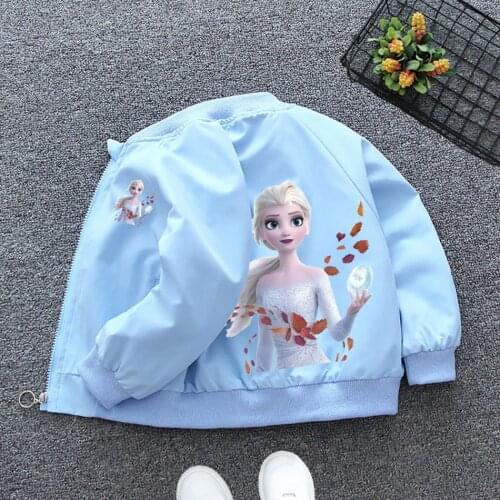 Baby Girls Anna Elsa Hoodies Cartoon Sweatshirt Clothing Children Zipper Long Sleeve Spring Autumn Jacket Coats Kids Hooded Tops