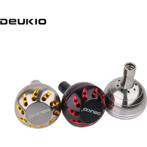 DEUKIO Fishing Reel Handle Knob Dia 45mm Spinning Wheel Metal Fishing Refit Rocker Knob Send a Full Set of Accessories Package