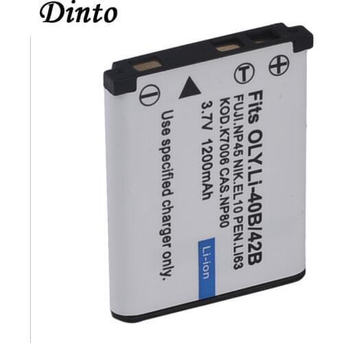 Dinto 1pc 1200mAh D-Li63 CNP-80 LI-40B Li-42B EN-EL10 FNP-45 Li-ion Camera Battery Pack for Nikon for OLYMPUS for FUJIFILM