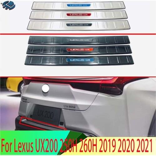 For Lexus UX200 250H 260H 2019 2020 Stainless steel rear bumper protection window sill outside trunks decorative plate pedal