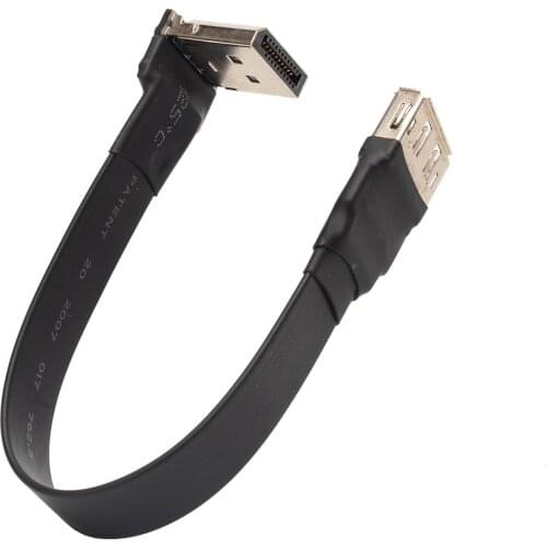 Displayport Ribbon Extension Cable Male-Female FPC Flat Cable DP To DP V1.2 90 Degree Connector Displayport Graphics Card Cable