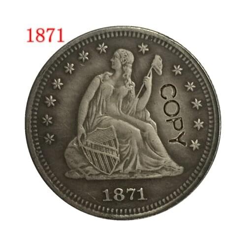 USA 1871 P,CC,S LIBERTY SEATED QUARTER DOLLARS COPY COINS