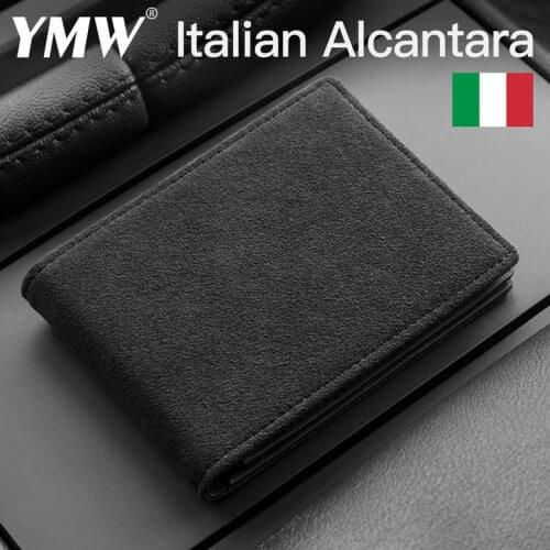 YMW Alcantara Card Holder Women & Man Luxury Artificial Leather Slim Card Wallet Small Thin Card Package