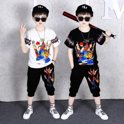 Summer Boy Clothing Set 2021 New Casual Fashion Active T-shirt+ Pant Kid Children Boy Teenager Clothing 3 4 6 7 9 10 16 Years