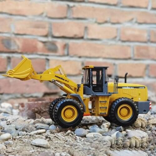 Diecast 1:35 Forklift Engineering LG856B Wheel Loader Mechanical Alloy Truck Model Collection Souvenir Ornaments Display Gift