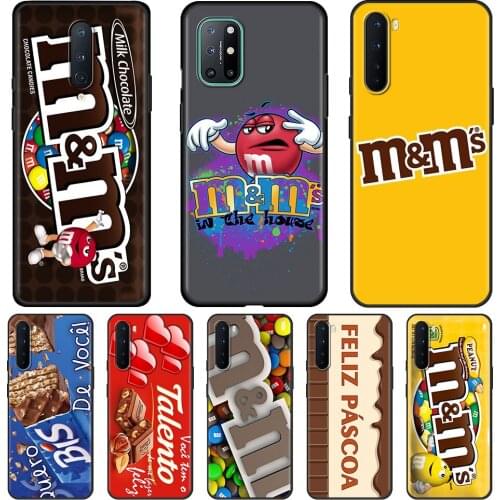 M&Ms Chocolate Nutella Bottle Cell Phone Case for OnePlus 8 Nord N10 N100 8T 7 8 7T 9 Pro 5G 6 6T 9R Mobile Phones Cover Coque