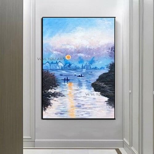 Fashion Home Entrance Decorative Painting Vertical Version Modern Minimalist Atmosphere Abstract Corridor End Oil Aisle Mural