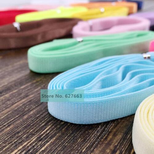 Nylon 1cm color shoulder strap bra strap suede high elastic underwear elastic accessories bra elastic webbing narrow
