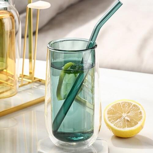 Nordic Heat-resistant Glass Cup Home Living Room Double-layer Anti-scalding Drinking Cup Set Insulated Cup Breakfast Milk Cup