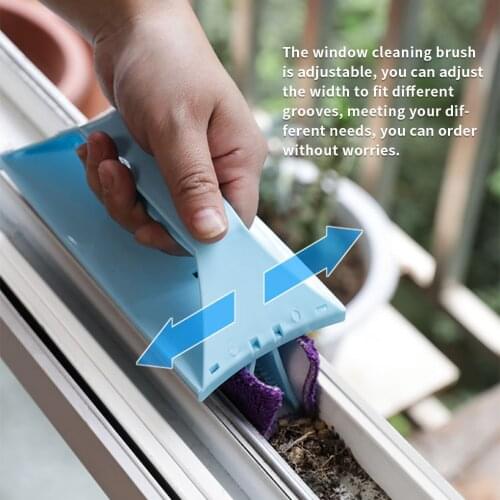 2021 New Window Groove Cleaning Cloth Window Cleaning Brush Windows Slot Cleaner Brush Clean Window Slot Clean Tool