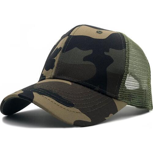 2019 New Arrival MENS HATS women Camo Baseball Caps Mesh for Spring Summer Outdoor Camouflage Jungle Net Ball Base Army Cap Hot