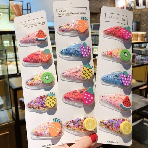 New Cute Cartoon Fruits Hairpins Kids Children Hair Clips Barrettes Accessories for Women Girl Hairgrips Hairpins Headdress