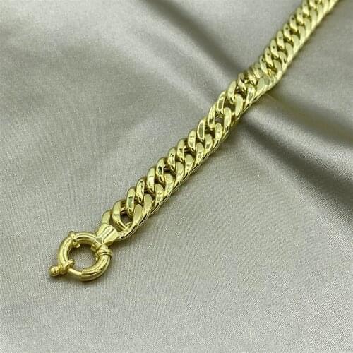 Gold Plated Sailor Lock 314cc Chain Bracelet