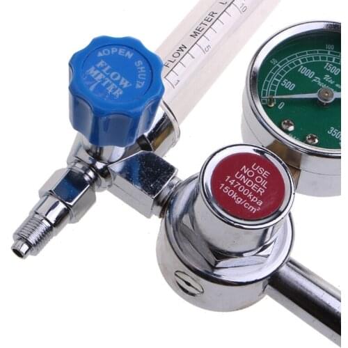 Buoy Type Gas Regulator Air Flowmeter Gauge w/ Humidifier Bottle Pressure Reducing Val ve Flow Meter G5/8 Female Thread G32A