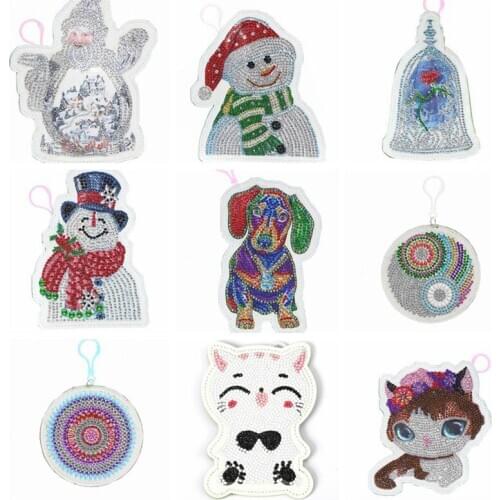 DIY Full Santa Claus Drill Diamond Painting Wallet Bag Coin Purse Keychain Pendants Stitch Embroidery Christmas Gift for Girls