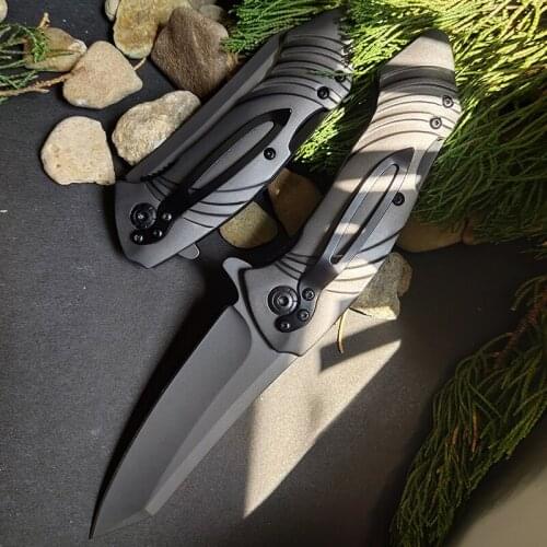 Z Commander Folding Knife, Outdoor Stainless Steel Quick-Open Little Knife, Camping Adventure,Hiking, Survival,EDC UTIlITY KNIFE