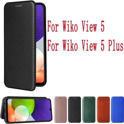 Sunjolly For Wiko View 5 5 Plus Case Cover coque Leather Flip Card Wallet Stand