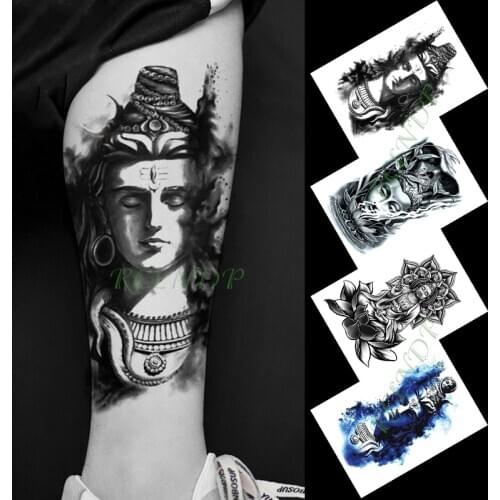 Waterproof Temporary Tattoo Sticker Indian style god large size tatto flash tatoo fake tattoos for girl men women