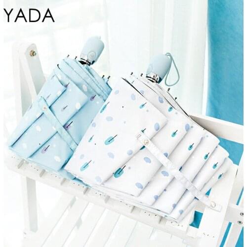 YADA 2021 Simple Forest Tree Pattern Automatic Umbrella Rain Sunny&Rainy Umbrella For Women Windproof Folding Umbrellas YS200265