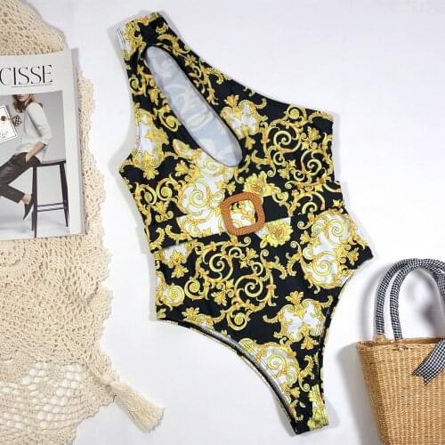 Women Swimwear Push Up Monokini 2021 New Retro Print One Piece Swimsuit Beachwear Swim Suits Bathing Suit Cover Ups