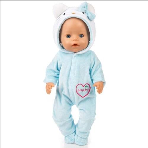 40-43cm Baby new born Doll Clothes Unicorn pony doll Clothes For children Baby Birthday Gift
