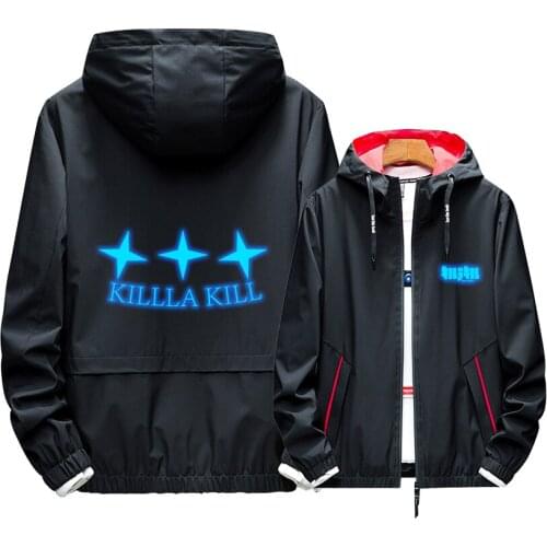 Anime KILL La KILL Role Kiryuuin Satsuki Cosplay Hoodie Printed Zipper Noctilucent Fashion Casual Summer Suncreen Sport Jacket