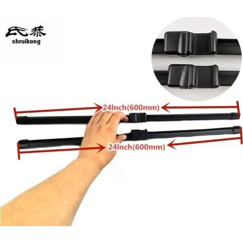 Free shipping car styling stickers Wiper blades for Volkswagen Multivan (2003-2009) 24"+24" fit side pin type wiper arms only