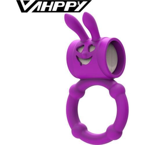 Rabbit vibrating sex cockring for men cock cage anneau penis ring cock rings silicon Male chastity belt sex toys anillo vibrador