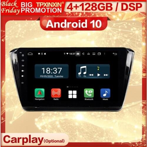 Carplay 2 Din Android Multimedia Stereo Receiver For Skoda Superb 2015 2016 2017 2018 BT WiFi Video Radio Audio Player Head Unit