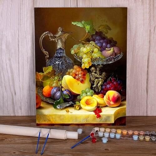 Fruit Landscape DIY Painting By Numbers Complete Kit Oil Paints 40*50 Picture By Numbers Photo New Design Crafts Drawing
